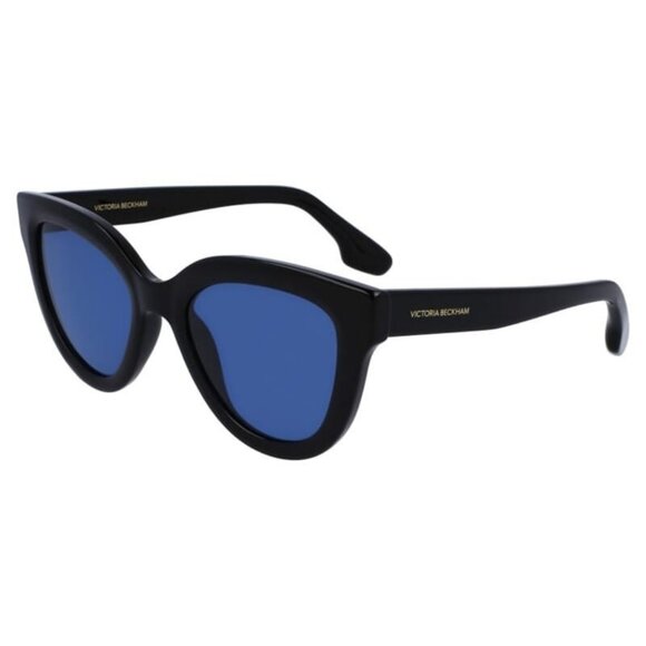 New VICTORIA BECKHAM Black Cat Eye VB649S 001 Sunglasses Women - Picture 1 of 4
